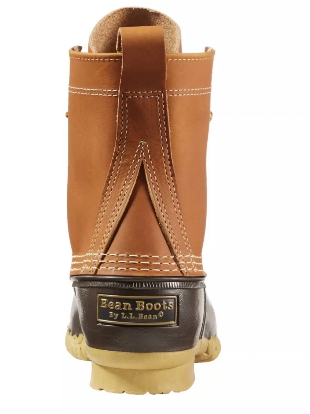 L.L. Bean Women's Tan and Dark Brown Lace-Up Duck Boots
